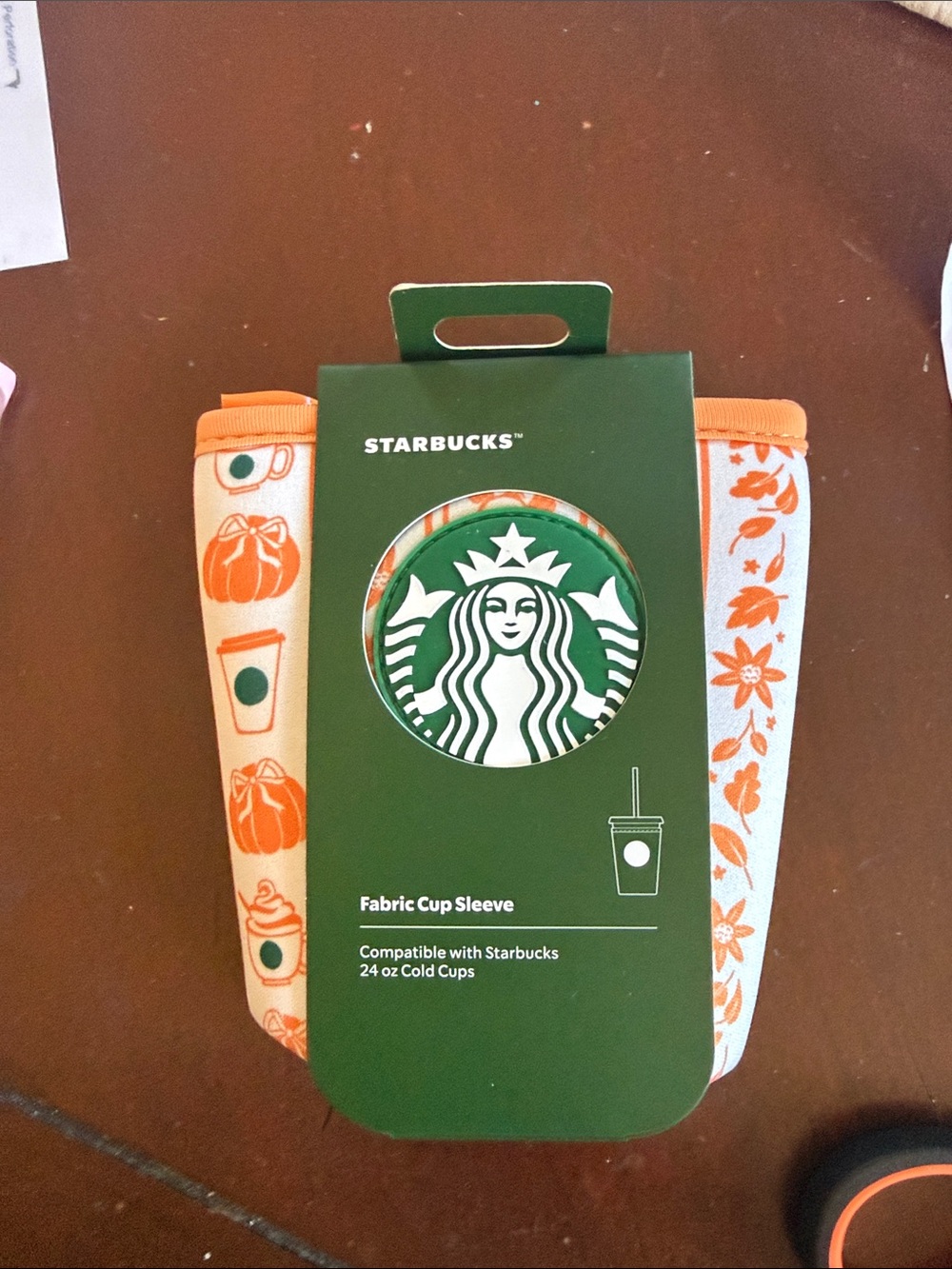 Disney parks exclusive Starbucks fabric cup sleeve 24 oz